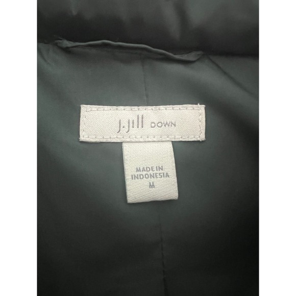 J.Jill Womens Down Long Quilted Puffer Vest Green Size M - Picture 3 of 4